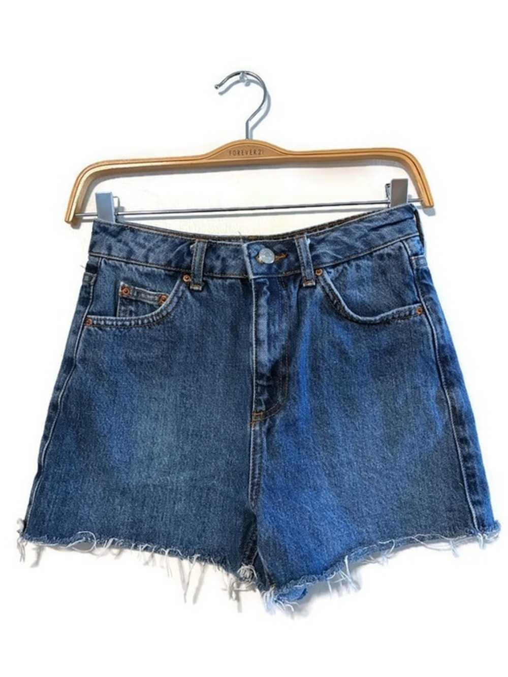 Topshop Distressed High-Rise MOM Denim Shorts Women’s size 2 26 XS
